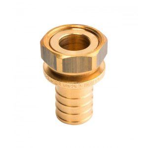Аксиальный пресс-фитинг латунный с накидной гайкой R 1/2х16 WESERpex